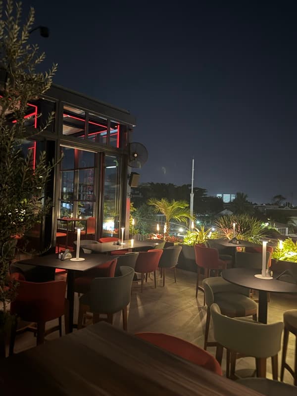 Rooftop dining in Accra